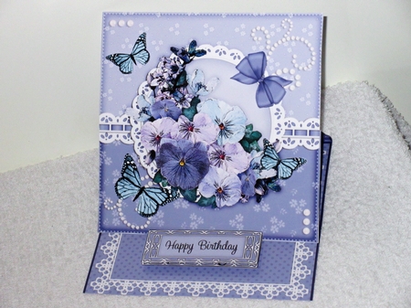 3D Easel Card Mini Kit - A Touch of Elegance - Flowers Lace, Butterflies & Pearls by Wayne Swan