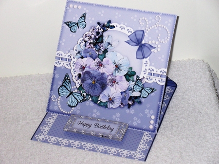 3D Easel Card Mini Kit - A Touch of Elegance - Flowers Lace, Butterflies & Pearls by Wayne Swan