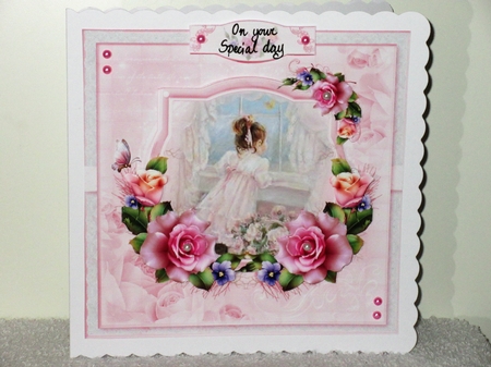 Girl at the Window Tranquil Flower Scene Mini Kit by Wayne Swan