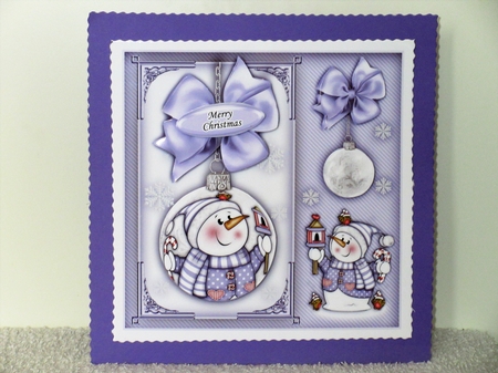 Chilly With Bird House Bauble Lilac Mini Kit by Wayne Swan