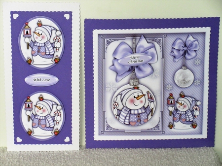 Chilly With Bird House Bauble Lilac Mini Kit by Wayne Swan