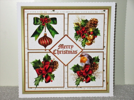 8x8 red green and gold Christmas 2 mini kit by Wayne Swan