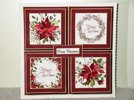 The Scarlet Poinsettia Quad Frame by Wayne Swan