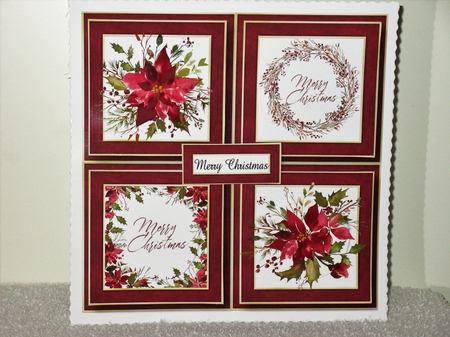 The Scarlet Poinsettia Quad Frame by Wayne Swan