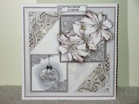 Silver And White Poinsettia by Wayne Swan