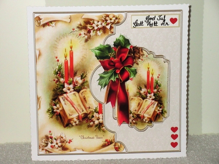 Christmas candles and holly by Wayne Swan