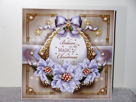 Christmas Lilac Poinsettias with Verse Mini Kit by Wayne Swan