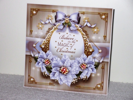 Christmas Lilac Poinsettias with Verse Mini Kit by Wayne Swan