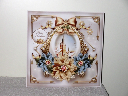 Christmas Gold Poinsettia with Verse Mini Kit by Wayne Swan