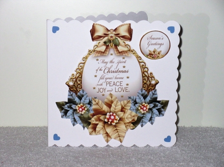 Christmas Gold Poinsettia with Verse Mini Kit by Wayne Swan