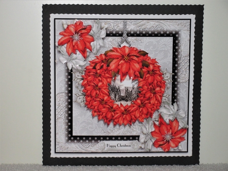 Winter Scene Red Poinsettia  by Wayne Swan