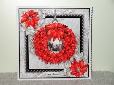 Winter Scene Red Poinsettia  by Wayne Swan