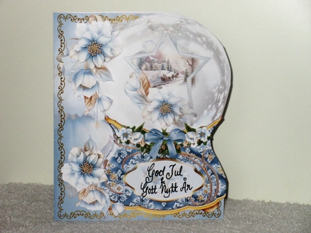 Christmas Floral Snowglobe Shaped Mini Page Kit by Wayne Swan