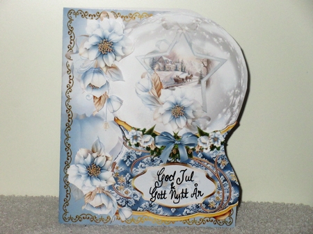 Christmas Floral Snowglobe Shaped Mini Page Kit by Wayne Swan