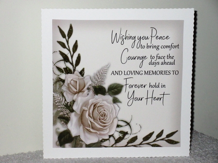 Sympathy Vintage Flowers & Verse  2 by Wayne Swan
