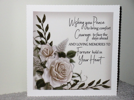 Sympathy Vintage Flowers & Verse  2 by Wayne Swan