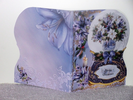 Christmas Lilies Snowglobe Shaped Mini Page Kit by Wayne Swan