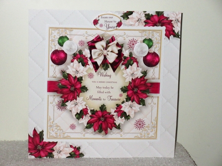 Burgundy Poinsettia Christmas Wreath by Wayne Swan