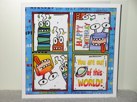 7x7 out of this world birthday mini kit by Wayne Swan