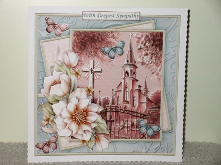 SYMPATHY CHURCH & FLORALS 7.5 Decoupage & Insert Mini Kit by Wayne Swan
