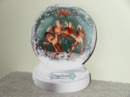 white Snowy Christmas Globes  by Wayne Swan