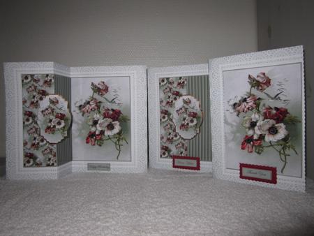 Anemonies Fold Back Card with Toppers by Wayne Swan
