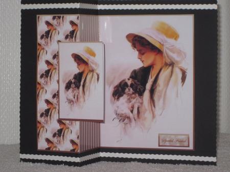 Faithful Friend Fold Back Card with Toppers by Wayne Swan