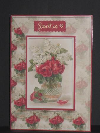 Red Rose Card Front by Wayne Swan