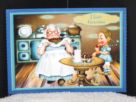 I Love Grandma with Decoupage by Wayne Swan