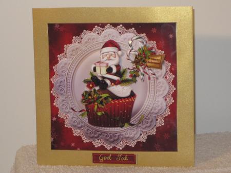 8x8 Santa Has a Cupcake for You by Wayne Swan