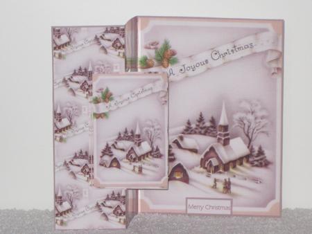 Joy at Christmas Fold Back Card and Toppers by Wayne Swan