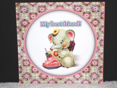 My Best Friend 8x8 Topper with Decoupage by Wayne Swan