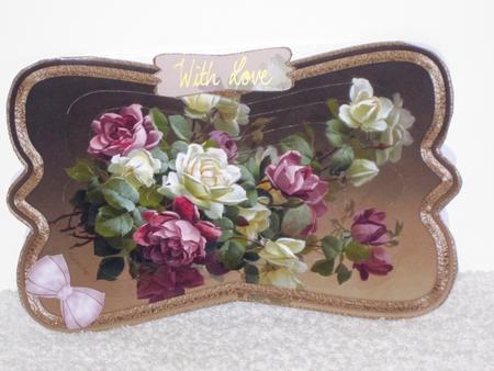 Beautiful Painted Roses Shaped Card Mini Kit by Wayne Swan