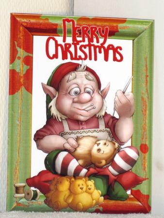 In the Workshop, Elf Sewing Teddies for Xmas by Wayne Swan