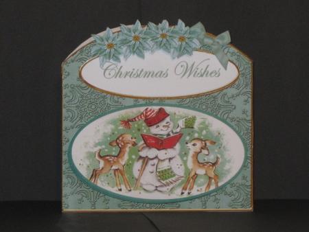 Snowmen Christmas Wishes Aperture Decoupage Card Mini Kit by Wayne Swan