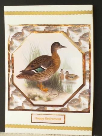 The Duck Family Card Front with a Topper by Wayne Swan