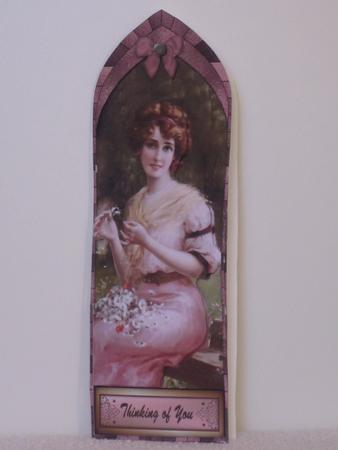 Fancy Arch with Vintage Lady in Pink Dl by Wayne Swan