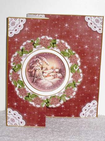 Snowy Village Doily Faux Fold Back Card Mini Kit by Wayne Swan