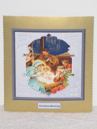 The Nativity Card with a Topper and Teardrop Layers by Wayne Swan