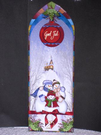 Fancy Arch Snowmen Famly Christmas Dl by Wayne Swan