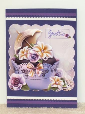 Dainty Lilac Cupcake Corner Overlap Square Topper by Wayne Swan