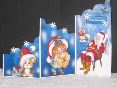Santa Has Visitors Cascade Card and Decoupage by Wayne Swan