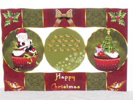 Jolly Christmas Cupcake Tri-fold Card Mini-kit by Wayne Swan