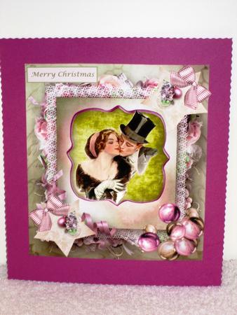 Christmas Kiss Topper & Decoupage by Wayne Swan