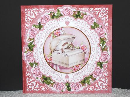 Pink Ringbox Engagement 8in Picture Doily Shaker Cf Kit by Wayne Swan