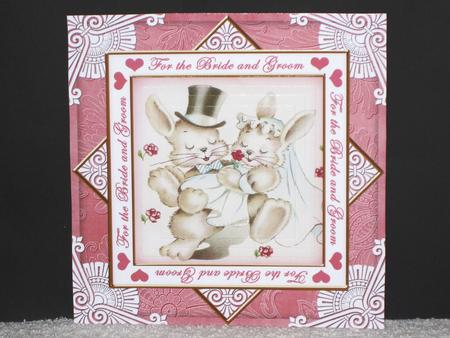Love Bunnies Bride & Groom Diamond Megacoupage Cf Kit by Wayne Swan