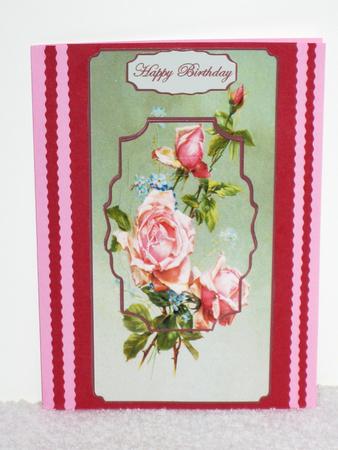 English Rose Dl Card with Stackers by Wayne Swan