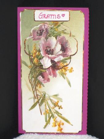 Anemone and Mimosa Dl Card with Petal Stackers by Wayne Swan