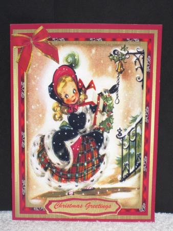 Lovely Vintage Girl in Tartan by Wayne Swan