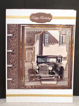 Vintage Car with Shaped Layers for Depth by Wayne Swan